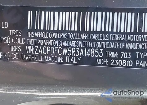 2024 Dodge Hornet R/T from USA, damaged, VIN ZACPDFCW5R3A14853